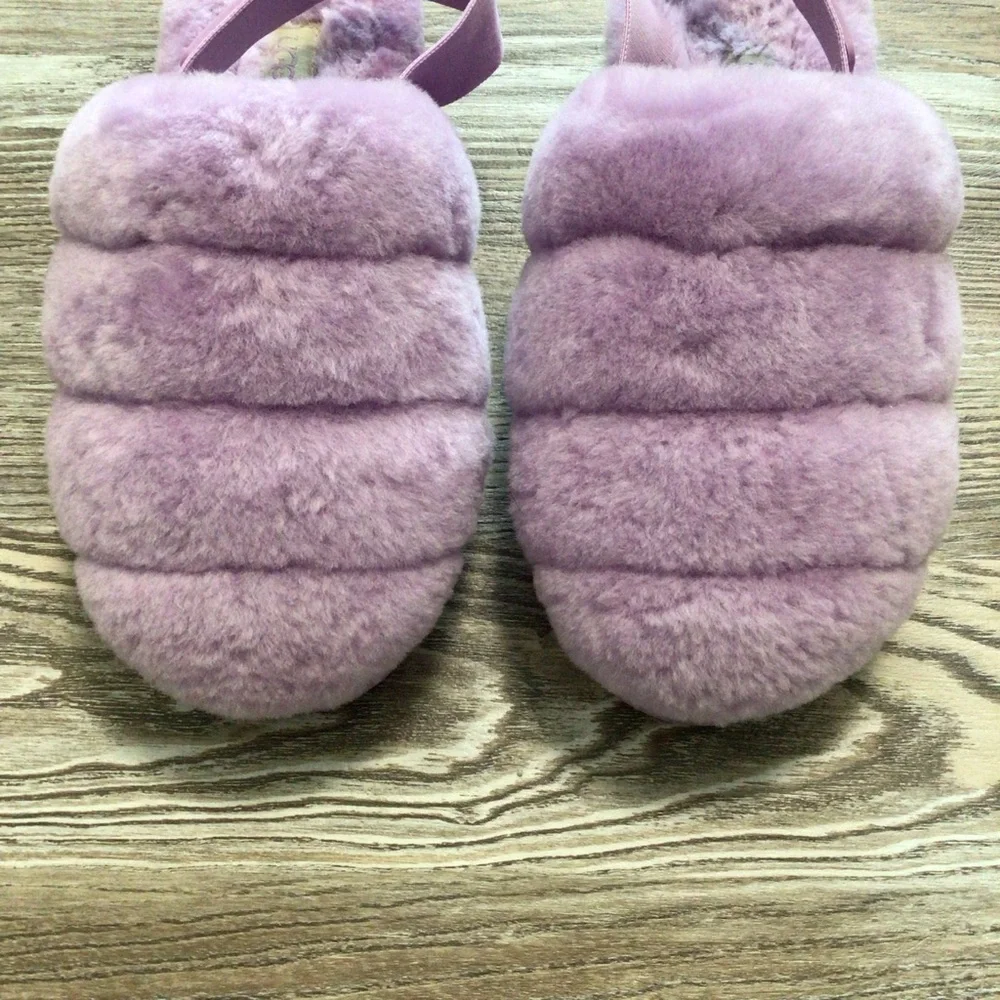 UGG Super Fluff Slipper Sandal Lilac Bloom 8 NWOT